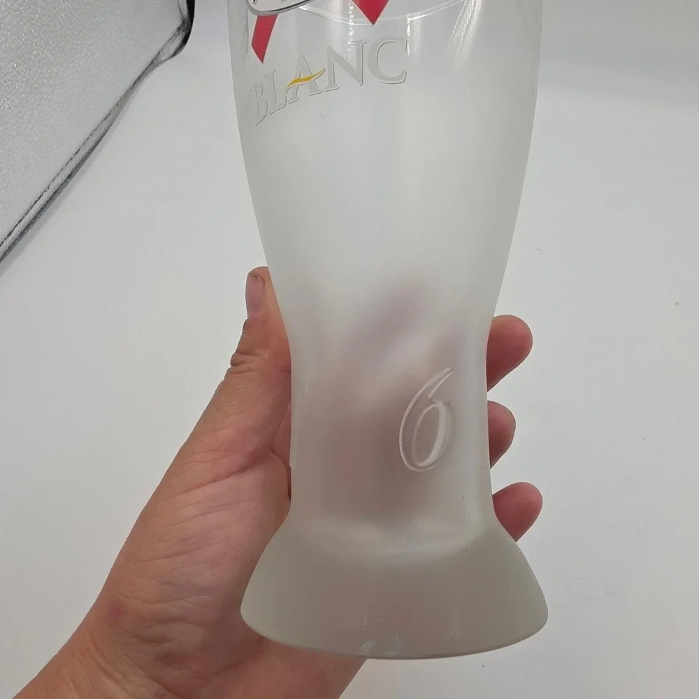 Kronenbourg 1664 Blanc Frosted Beer Glass 0.5L Pilsner Wheat Beer Barware O5‎
